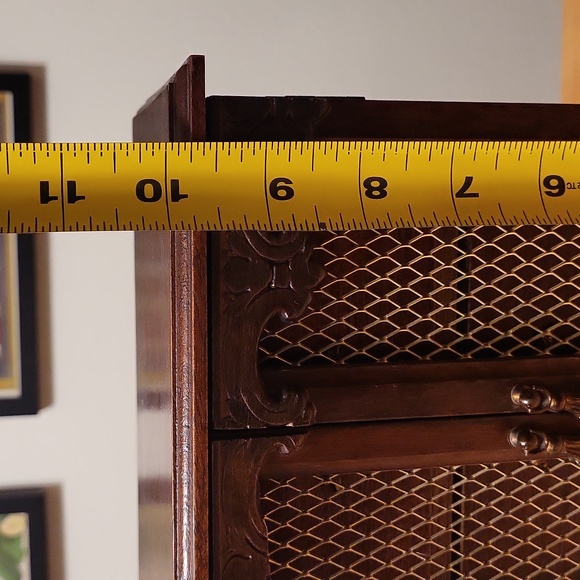 Japanese Wooden Vintage Jewelry Box 3 Corduroy Drawer & Music Box - Picture 11 of 13